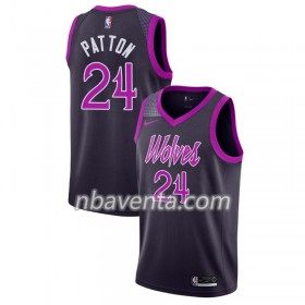 Camiseta Hombre Minnesota Timberwolves Justin Patton 24 2018-19 Nike City Edition Violeta Swingman